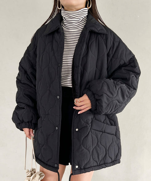 モンスターキルティングコート 裏ボアアウター | MD2224001 | ブラック