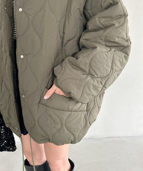 モンスターキルティングコート 裏ボアアウター | MD2224001 | カーキ