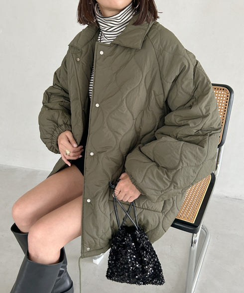 モンスターキルティングコート 裏ボアアウター | MD2224001 | カーキ