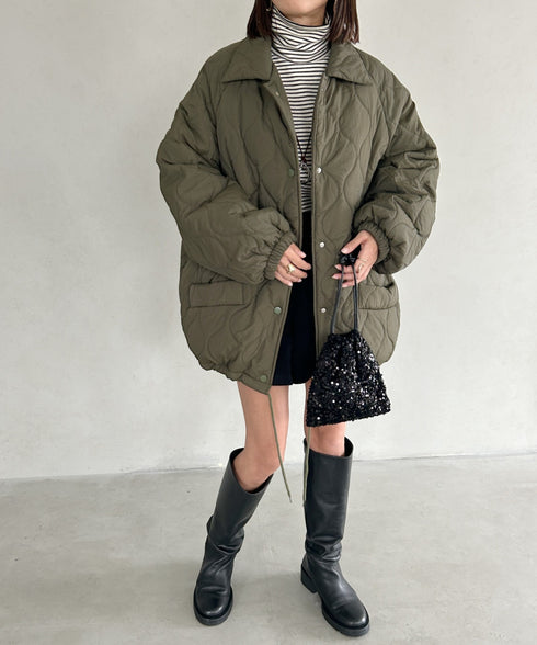 モンスターキルティングコート 裏ボアアウター | MD2224001 | カーキ