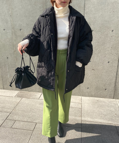 モンスターキルティングコート 裏ボアアウター | MD2224001 | ブラック