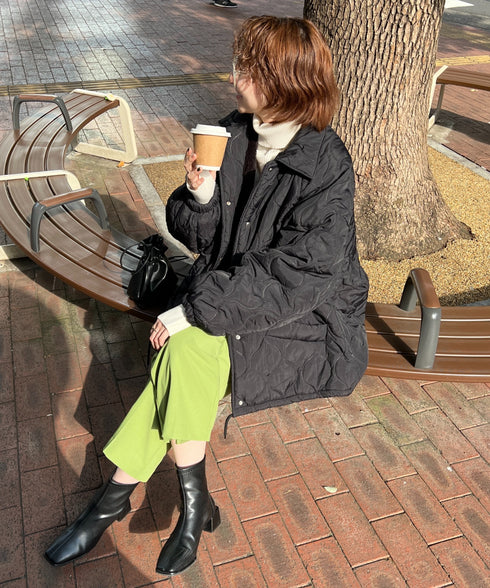 モンスターキルティングコート 裏ボアアウター | MD2224001 | ブラック