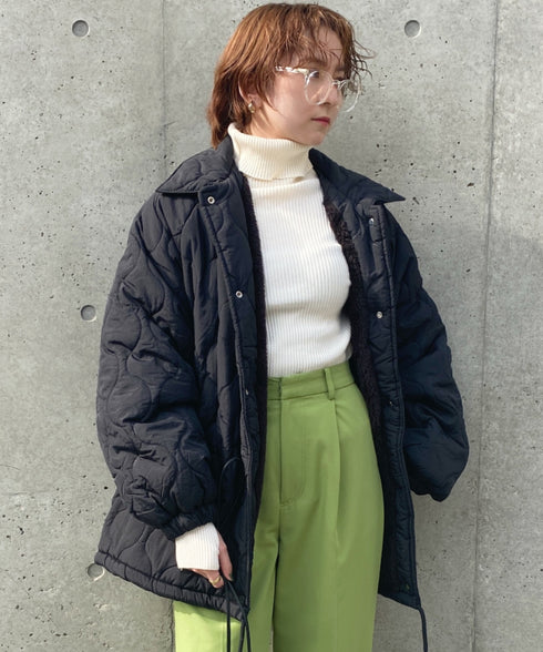 モンスターキルティングコート 裏ボアアウター | MD2224001 | ブラック