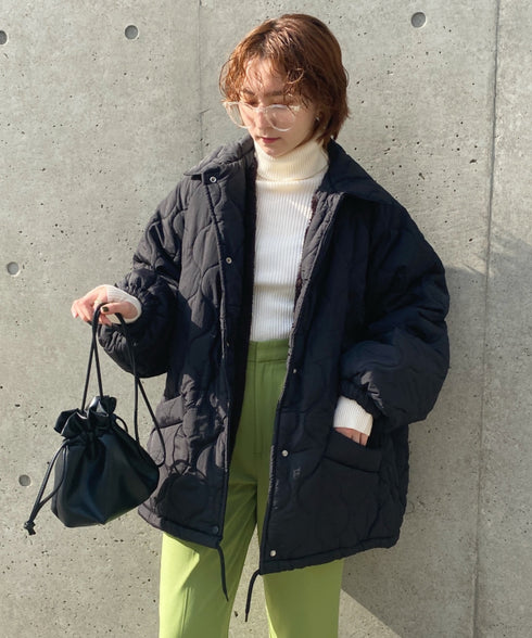 モンスターキルティングコート 裏ボアアウター | MD2224001 | ブラック