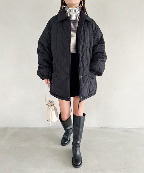 モンスターキルティングコート 裏ボアアウター | MD2224001 | ブラック