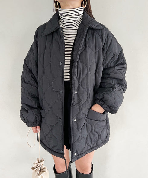 モンスターキルティングコート 裏ボアアウター | MD2224001 | ブラック