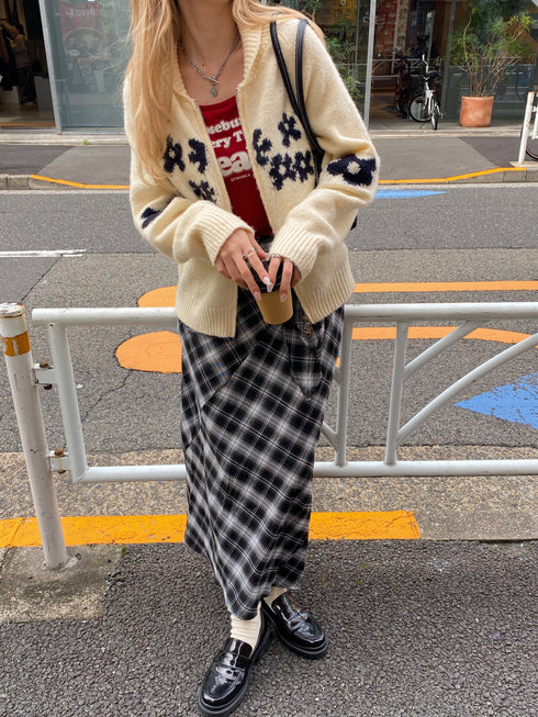 巻きスカート風チェックスカート | SL2243625 | ブラック