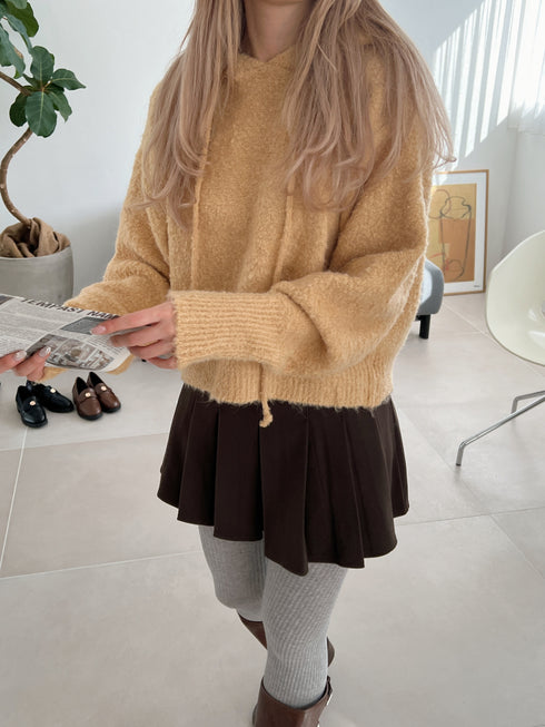 フーディーモヘアニット | SL2244643 | イエロー