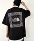 THE NORTH FACE(ザ・ノースフェイス)/ビッグロゴ プリント バンダナ 半袖 Tシャツ/M'S BANDANA S/S R/TEE | IM2251068 | ブラック