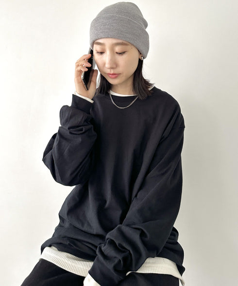 GILDAN(ギルダン) /ベーシック ロングスリーブ Tシャツ コットン ビッグシルエット オーバーサイズ サイズカラバリ豊富 長袖 ロンT 6.0オンス | 2193062 | ブラック