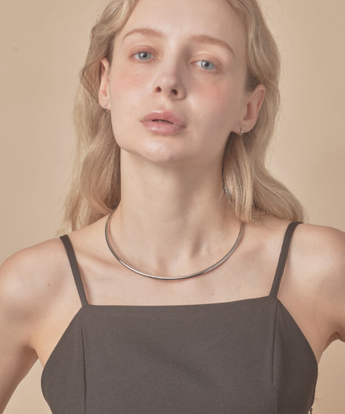 メタル カーブ チョーカー ネックカフ | MD4224016 | シルバー