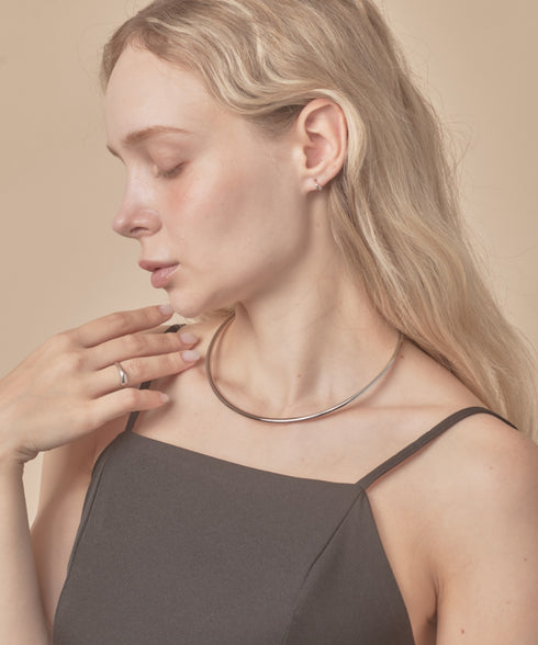 メタル カーブ チョーカー ネックカフ | MD4224016 | シルバー