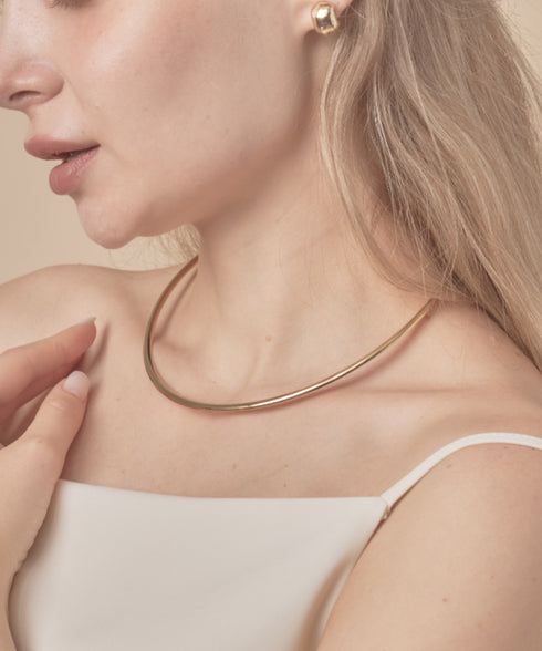 メタル カーブ チョーカー ネックカフ | MD4224016 | ゴールド