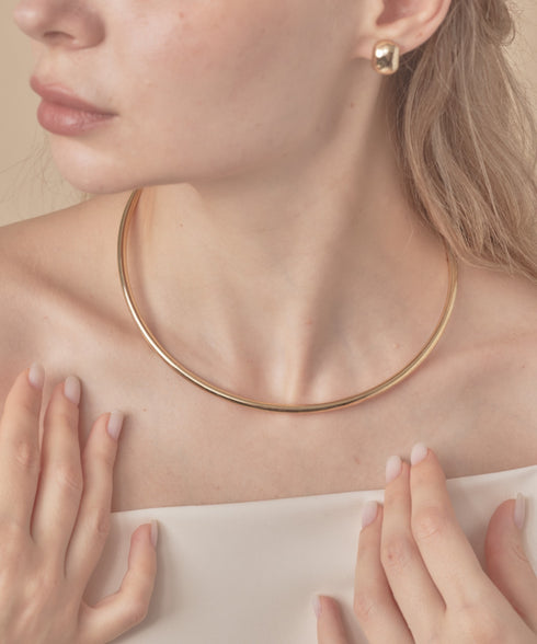 メタル カーブ チョーカー ネックカフ | MD4224016 | ゴールド