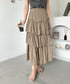 Iラインギャザーティアードロングスカート | CL2231208 | ベージュ