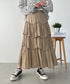 Iラインギャザーティアードロングスカート | CL2231208 | ベージュ