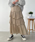 Iラインギャザーティアードロングスカート | CL2231208 | ベージュ