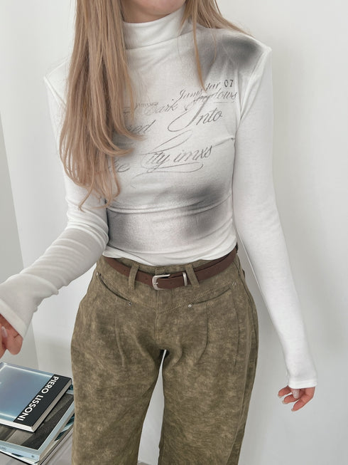 マーブルロゴハイネックトップス | SL2244636 | ホワイト