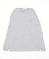 Carhartt(カーハート)/ルーズフィット ロンT ポケT USA規格 ヘビーウェイト ビッグサイズ オーバーサイズ 6.5Oz ユニセックス ポケット付き コットン 長袖 ロンT/K126 | IL2224044 | グレー