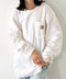 Carhartt(カーハート)/ルーズフィット ロンT ポケT USA規格 ヘビーウェイト ビッグサイズ オーバーサイズ 6.5Oz ユニセックス ポケット付き コットン 長袖 ロンT/K126 | IL2224044 | ホワイト