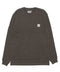 Carhartt(カーハート)/ルーズフィット ロンT ポケT USA規格 ヘビーウェイト ビッグサイズ オーバーサイズ 6.5Oz ユニセックス ポケット付き コットン 長袖 ロンT/K126 | IL2224044 | オリーブ