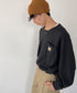 Carhartt(カーハート)/ルーズフィット ロンT ポケT USA規格 ヘビーウェイト ビッグサイズ オーバーサイズ 6.5Oz ユニセックス ポケット付き コットン 長袖 ロンT/K126 | IL2224044 | ブラック