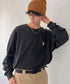 Carhartt(カーハート)/ルーズフィット ロンT ポケT USA規格 ヘビーウェイト ビッグサイズ オーバーサイズ 6.5Oz ユニセックス ポケット付き コットン 長袖 ロンT/K126 | IL2224044 | ブラック