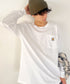 Carhartt(カーハート)/ルーズフィット ロンT ポケT USA規格 ヘビーウェイト ビッグサイズ オーバーサイズ 6.5Oz ユニセックス ポケット付き コットン 長袖 ロンT/K126 | IL2224044 | ホワイト