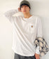 Carhartt(カーハート)/ルーズフィット ロンT ポケT USA規格 ヘビーウェイト ビッグサイズ オーバーサイズ 6.5Oz ユニセックス ポケット付き コットン 長袖 ロンT/K126 | IL2224044 | ホワイト