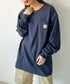 Carhartt(カーハート)/ルーズフィット ロンT ポケT USA規格 ヘビーウェイト ビッグサイズ オーバーサイズ 6.5Oz ユニセックス ポケット付き コットン 長袖 ロンT/K126 | IL2224044 | ネイビー