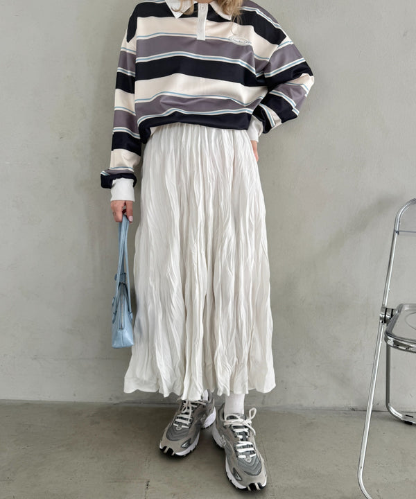 ソフトタッチワッシャーフレアスカート | LO2231072 | ホワイト