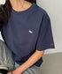 【POLOCHAMPS/ポロチャンプス】 別注 ワンポイント刺繍 クルーネック半袖Tシャツ | CL2232009 | ネイビー