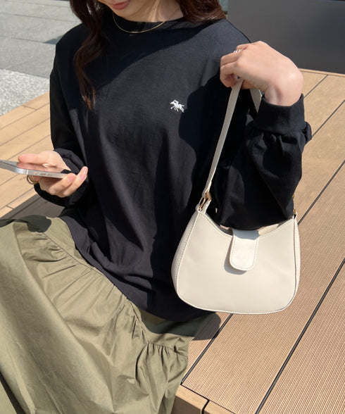 POLOCHAMPS/ポロチャンプス 別注 ワンポイント刺繍 ボリューム袖ロンT | CL2231390 | ブラック