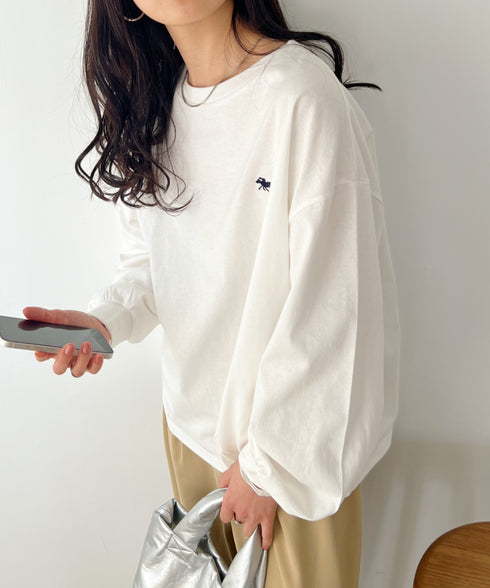 POLOCHAMPS/ポロチャンプス 別注 ワンポイント刺繍 ボリューム袖ロンT | CL2231390 | ホワイト
