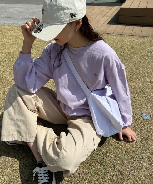 POLOCHAMPS/ポロチャンプス 別注 ワンポイント刺繍 ボリューム袖ロンT | CL2231390 | ライラック