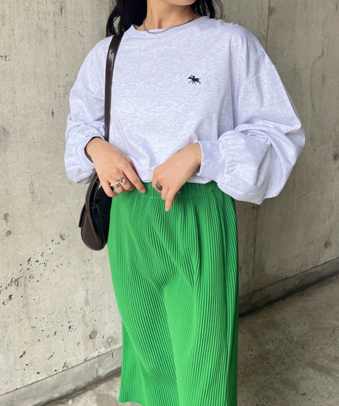 POLOCHAMPS/ポロチャンプス 別注 ワンポイント刺繍 ボリューム袖ロンT | CL2231390 | ライトグレー