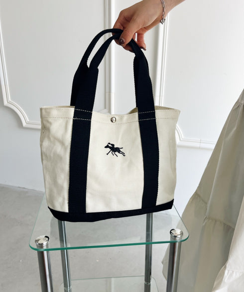 POLO CHAMPS/ポロチャンプス 別注 ポーチ付き 刺繍キャンバストートバッグ | CL6231392 | ブラック