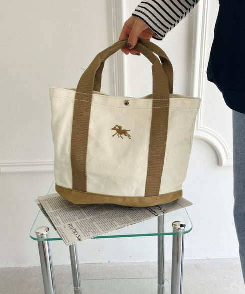 POLO CHAMPS/ポロチャンプス 別注 ポーチ付き 刺繍キャンバストートバッグ | CL6231392 | ベージュ