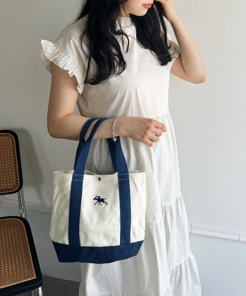 POLO CHAMPS/ポロチャンプス 別注 ポーチ付き 刺繍キャンバストートバッグ | CL6231392 | ネイビー