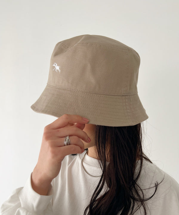 POLO CHAMPS/ポロチャンプス 別注 リバーシブル ミニ刺繍 深バケットハット | CL5231393 | ベージュ
