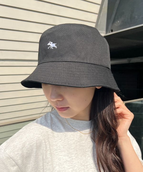 POLO CHAMPS/ポロチャンプス 別注 リバーシブル ミニ刺繍 深バケットハット | CL5231393 | ブラック