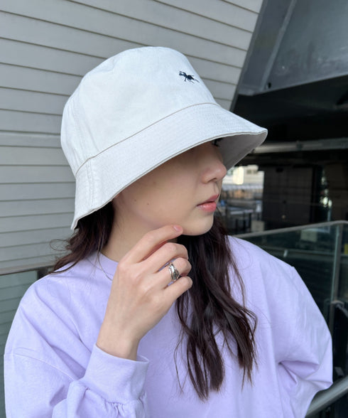 POLO CHAMPS/ポロチャンプス 別注 リバーシブル ミニ刺繍 深バケットハット | CL5231393 | ライトベージュ