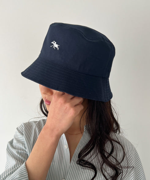 POLO CHAMPS/ポロチャンプス 別注 リバーシブル ミニ刺繍 深バケットハット | CL5231393 | ネイビー