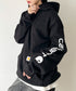 Carhartt(カーハート)/ ルーズフィット 袖ロゴ パーカー スウェット フーディー ミッドウエイト オーバーサイズ / K288 / Loose Fit Midweight Logo Sleeve Graphic Sweatshirt | IL2224045 | ブラック