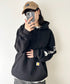 Carhartt(カーハート)/ ルーズフィット 袖ロゴ パーカー スウェット フーディー ミッドウエイト オーバーサイズ / K288 / Loose Fit Midweight Logo Sleeve Graphic Sweatshirt | IL2224045 | ブラック