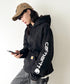 Carhartt(カーハート)/ ルーズフィット 袖ロゴ パーカー スウェット フーディー ミッドウエイト オーバーサイズ / K288 / Loose Fit Midweight Logo Sleeve Graphic Sweatshirt | IL2224045 | ブラック
