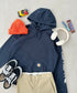 Carhartt(カーハート)/ ルーズフィット 袖ロゴ パーカー スウェット フーディー ミッドウエイト オーバーサイズ / K288 / Loose Fit Midweight Logo Sleeve Graphic Sweatshirt | IL2224045 | ネイビー
