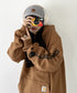 Carhartt(カーハート)/ ルーズフィット 袖ロゴ パーカー スウェット フーディー ミッドウエイト オーバーサイズ / K288 / Loose Fit Midweight Logo Sleeve Graphic Sweatshirt | IL2224045 | ブラウン