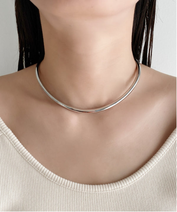 マットメタル カーブチョーカー ネックカフ | MD4231001 | シルバー
