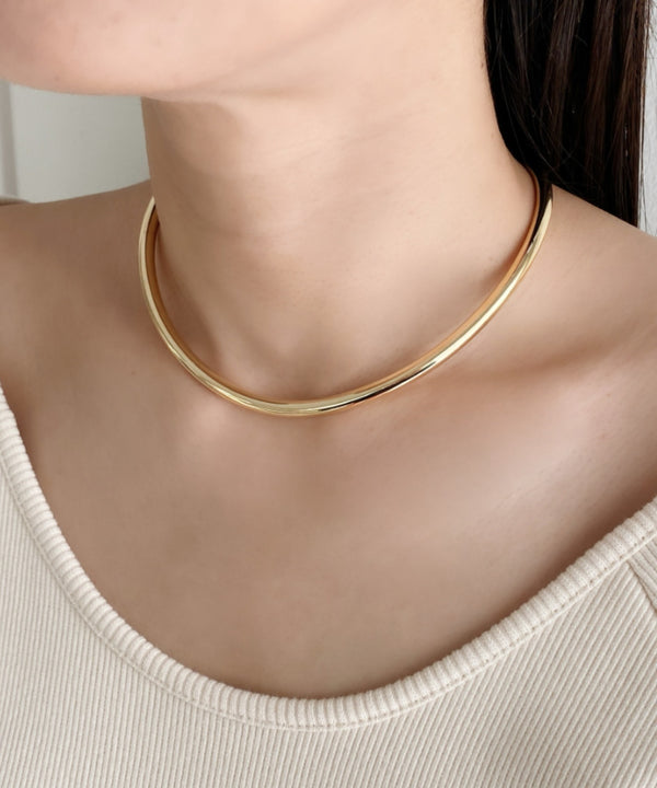 マットメタル カーブチョーカー ネックカフ | MD4231001 | ゴールド